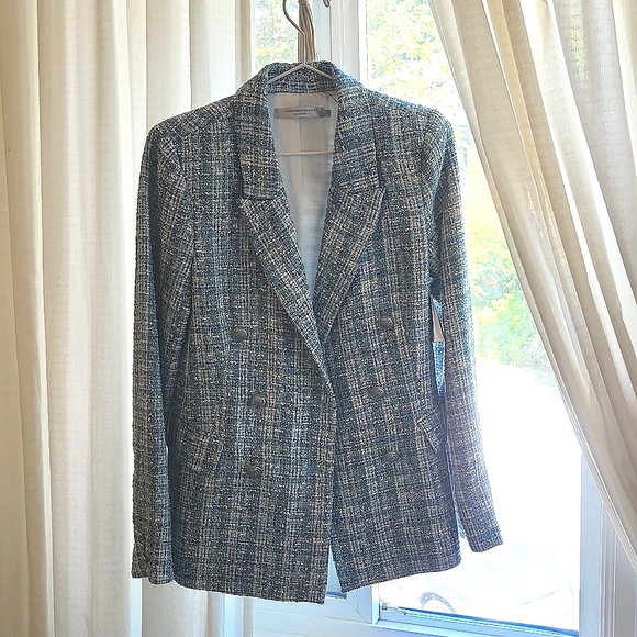 Contemporaine Blue Tweed Blazer - Picture 2 of 6